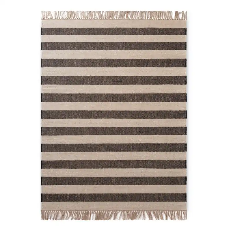Czarno-kremowy ręcznie tkany dwustronny dywan z juty 200x300 cm Playa – Hanse Home Bonami Hit cenowy