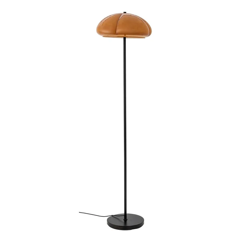 Lampa stojąca w kolorze ochry ze szklanym kloszem (wysokość 157 cm) Kinoko – Bloomingville Bonami Najlepsza cena