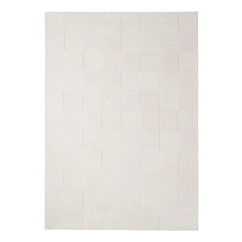 Wełniany dywan tkany ręcznie w kolorze kości słoniowej 200x290 cm Checkerboard – Flair Rugs Bonami Kup teraz