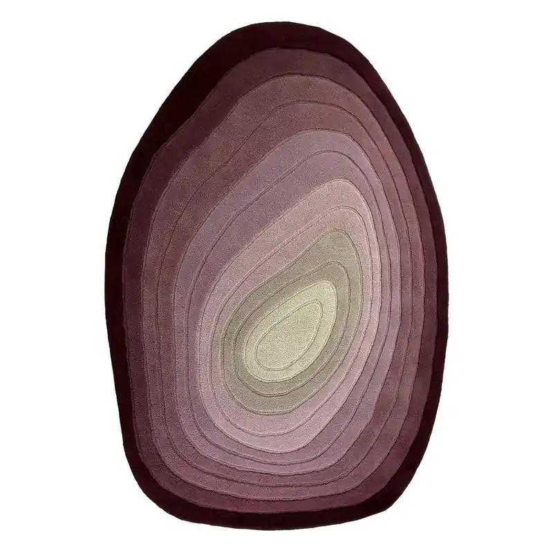 Nowy Fioletowy wełniany dywan tkany ręcznie 160x230 cm Puddle Ombre – Flair Rugs Bonami