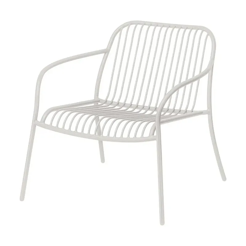 Wyprzedaż Jasnoszary metalowy fotel ogrodowy Yua Wire – Blomus Bonami