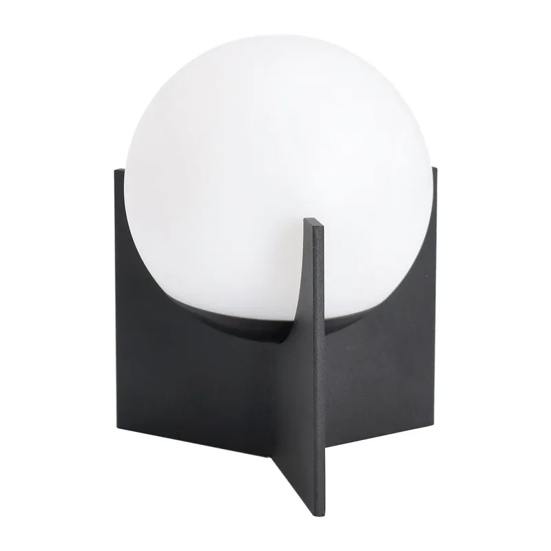 Czarna metalowa lampa stołowa LED ze ściemniaczem z plastikowym kloszem (wysokość 16 cm) Cardamom – Bizzotto Bonami Zniżka