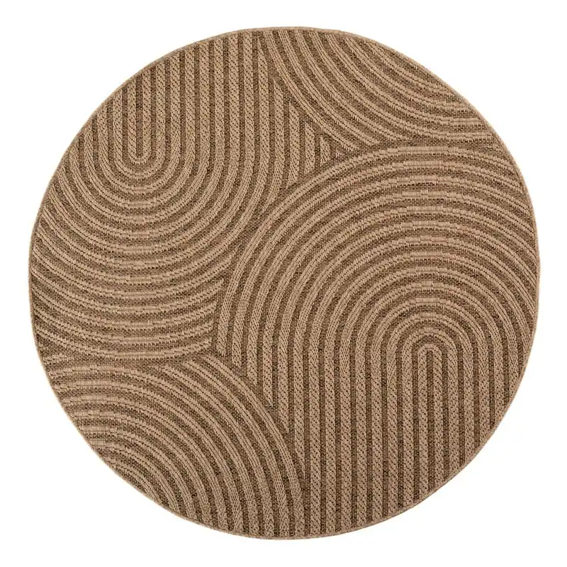 Brązowy okrągły dywan odpowiedni na zewnątrz ø 80 cm Timber 1401 – Ayyildiz Carpets Bonami Oferta