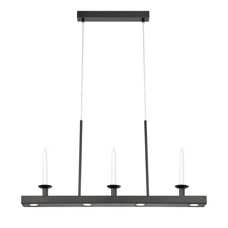 Czarna metalowa lampa wisząca LED ze ściemniaczem Dining – Markslöjd Bonami Okazja