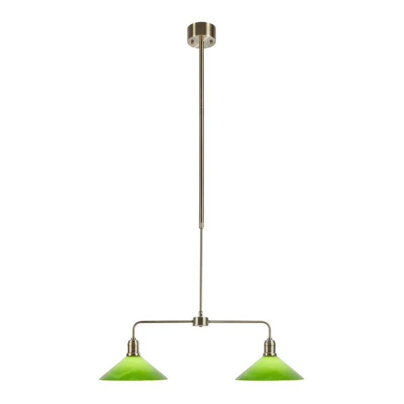 Bestseller Zielono-mosiężna metalowa lampa wisząca ze szklanym kloszem Vela – Markslöjd Bonami