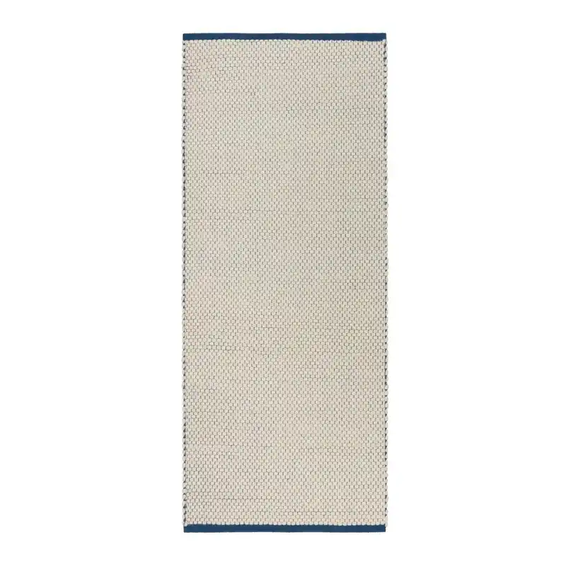 Niebieski/beżowy wełniany chodnik tkany ręcznie 80x170 cm Lenu – noo.ma Bonami Wysoka jakość