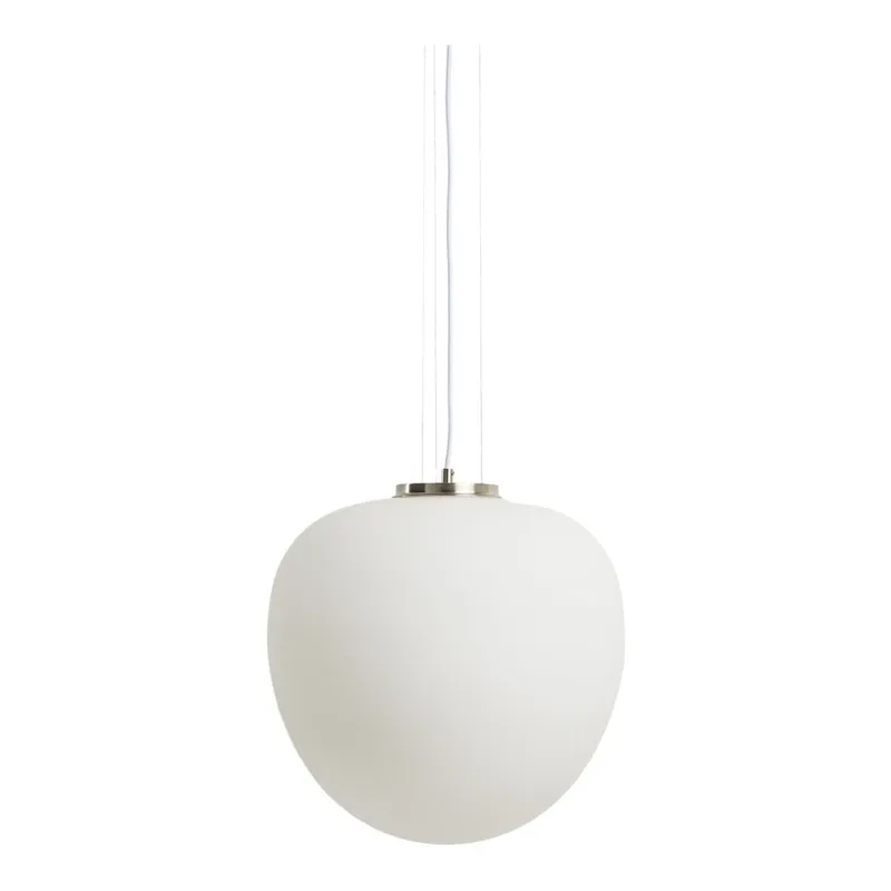 Cena promocyjna Biała lampa wisząca ze szklanym kloszem ø 25 cm Ardali – Kave Home Bonami