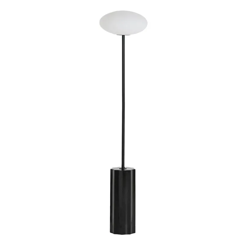 Biała/czarna lampa stojąca ze szklanym kloszem (wysokość 120 cm) Idela – Kave Home Bonami Szybka dostawa