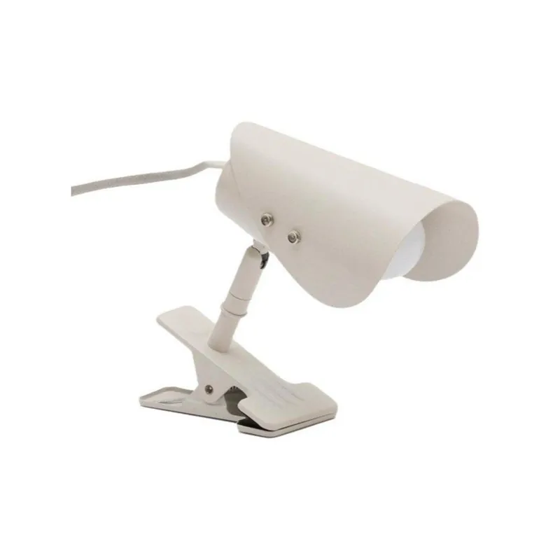 Oferta limitowana Jasnoszara metalowa lampa stołowa z klipsem (wysokość 16 cm) Jula – Kave Home Bonami