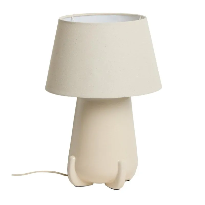 Nie przegap Beżowa/w kolorze kości słoniowej lampa stołowa ceramiczna (wysokość 45,5 cm) Odra – Kave Home Bonami