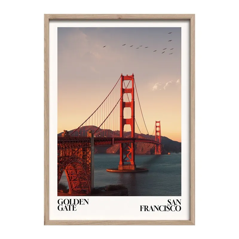Obraz drukowany z ramą w zestawie 50x70 cm Golden Gate – Styler Bonami Wybór klientów