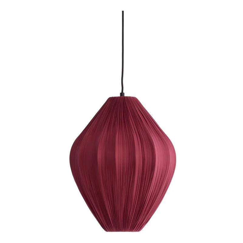 Bordowa lampa wisząca z tekstylnym kloszem ø 12 cm Verita – Light & Living Bonami Ekspresowa dostawa
