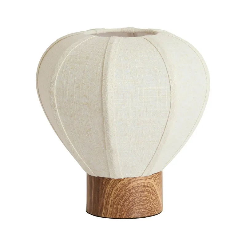 Najlepsza cena Kremowa metalowa lampa stołowa z tekstylnym kloszem (wysokość 23,5 cm) Kyzo – Light & Living Bonami