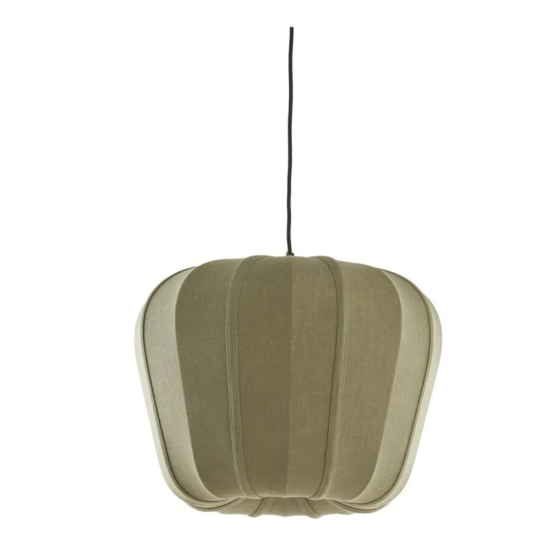 Zielona lampa wisząca z tekstylnym kloszem Zubedo – Light & Living Bonami Nowość