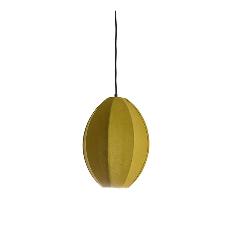 Niska cena Zielona lampa wisząca z tekstylnym kloszem Milatos – Light & Living Bonami