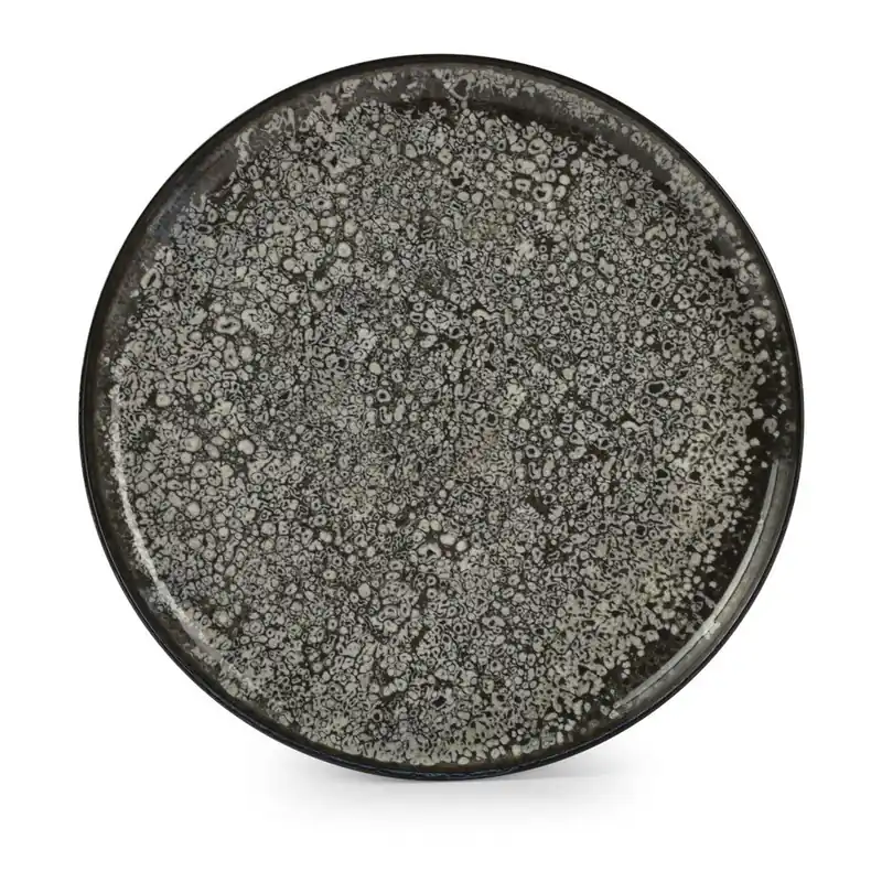 Czarny/kremowy kamionkowy talerz ø 27 cm Gravel – ONA Bonami Nowość