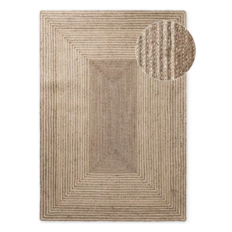 Dywan z juty dwustronny/tkany ręcznie w jasnym naturalnym kolorze/w ciemnym naturalnym kolorze 160x230 cm Juno – Hanse Home Bonami Rabat