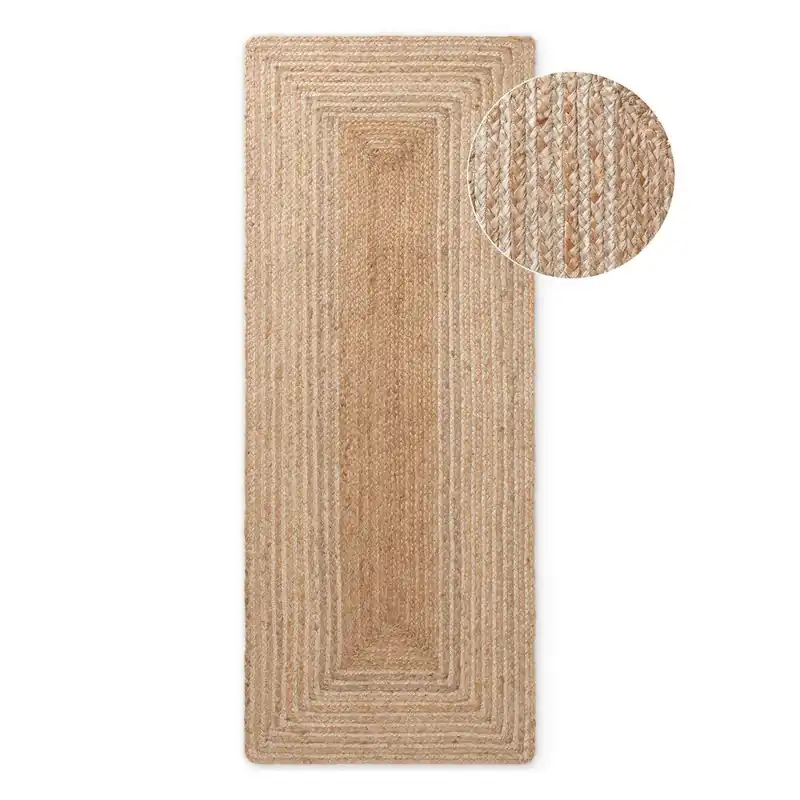 Sprawdź teraz Chodnik z juty dwustronny/tkany ręcznie w naturalnym kolorze/w jasnym naturalnym kolorze 80x300 cm Juno – Hanse Home Bonami
