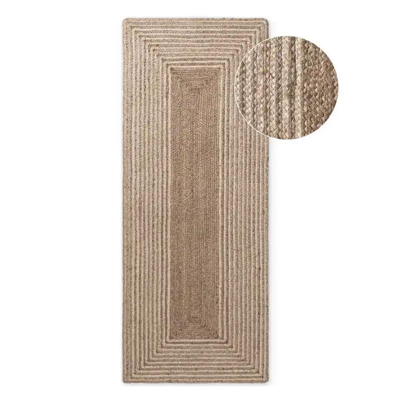 Tylko do końca tygodnia Chodnik z juty dwustronny/tkany ręcznie w jasnym naturalnym kolorze/w ciemnym naturalnym kolorze 80x300 cm Juno – Hanse Home Bonami