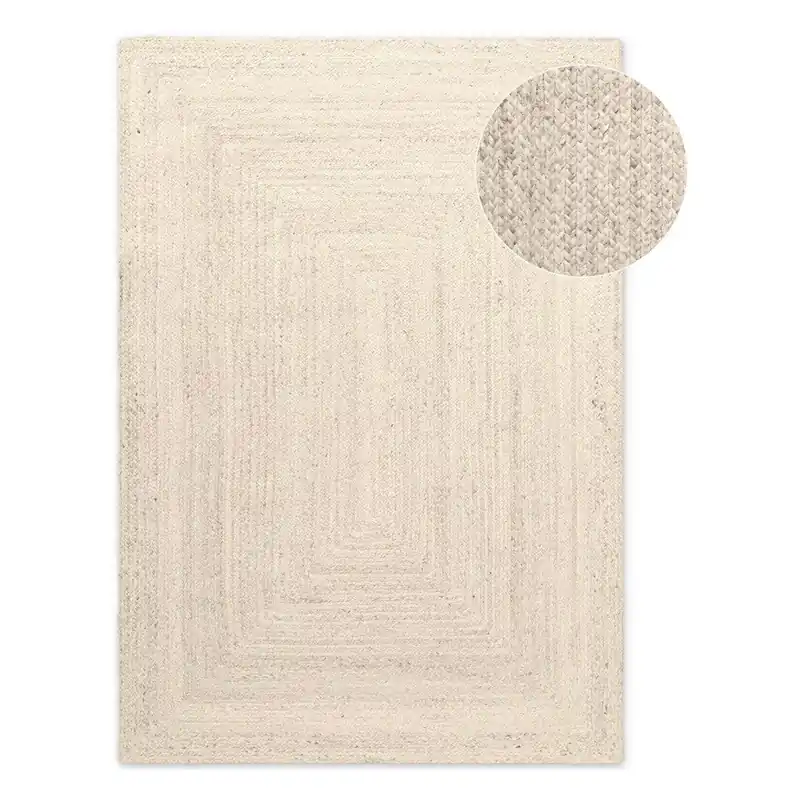 Łatwy zwrot Kremowy dywan z juty dwustronny/tkany ręcznie 120x180 cm Juno – Hanse Home Bonami