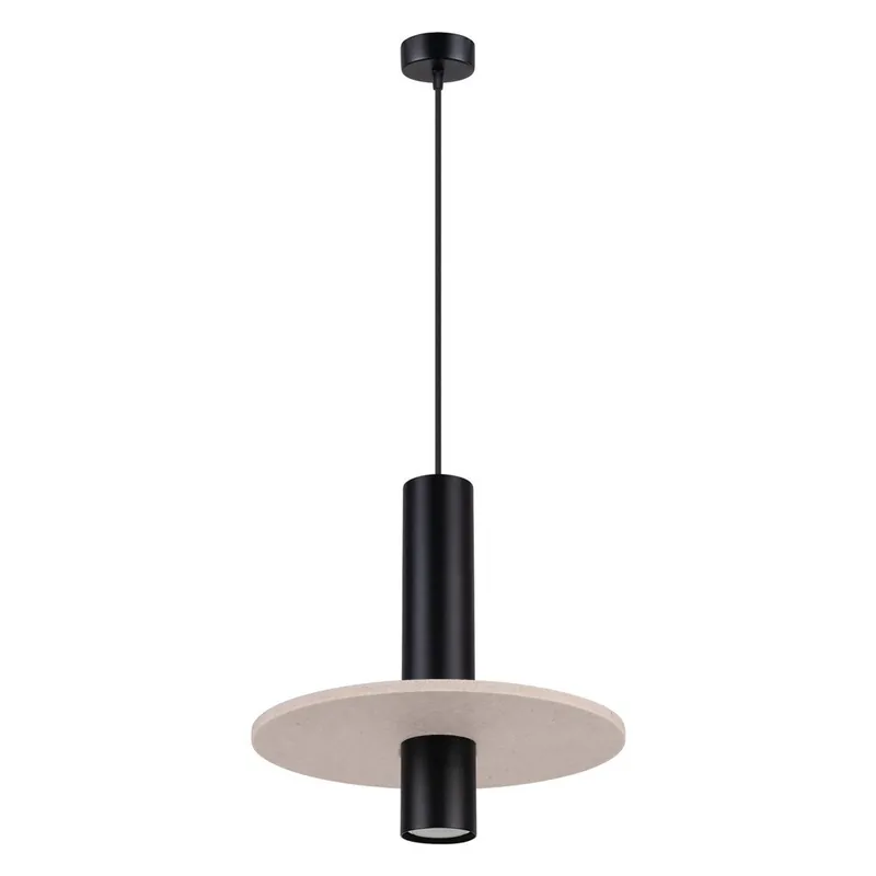 Czarna/beżowa metalowa lampa wisząca ø 30 cm Olisa – Sollux Bonami Szybka wysyłka