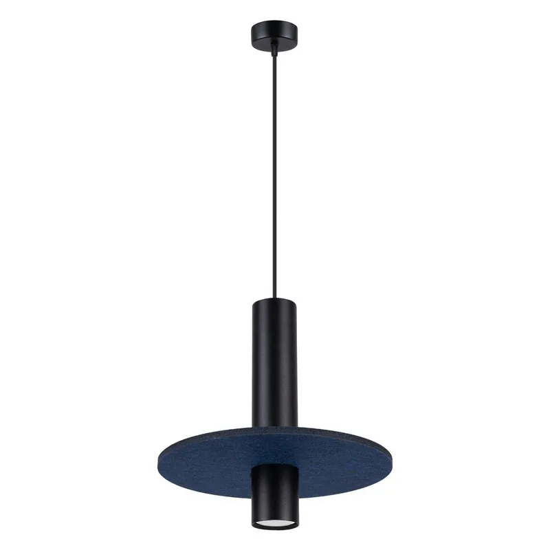Ciemnoniebieska/beżowa metalowa lampa wisząca ø 30 cm Olisa – Sollux Bonami Wyjątkowa oferta