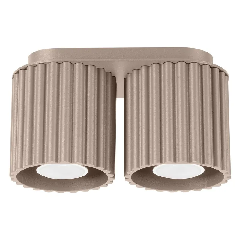 Kup teraz Szarobrązowa metalowa lampa punktowa 10x21 cm Zora – Sollux Bonami