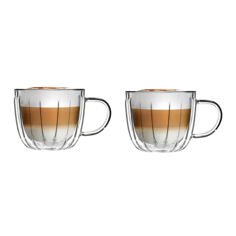 Nowość Szklane filiżanki zestaw 2 szt. do cappuccino 350 ml Tulip – Vialli Design Bonami