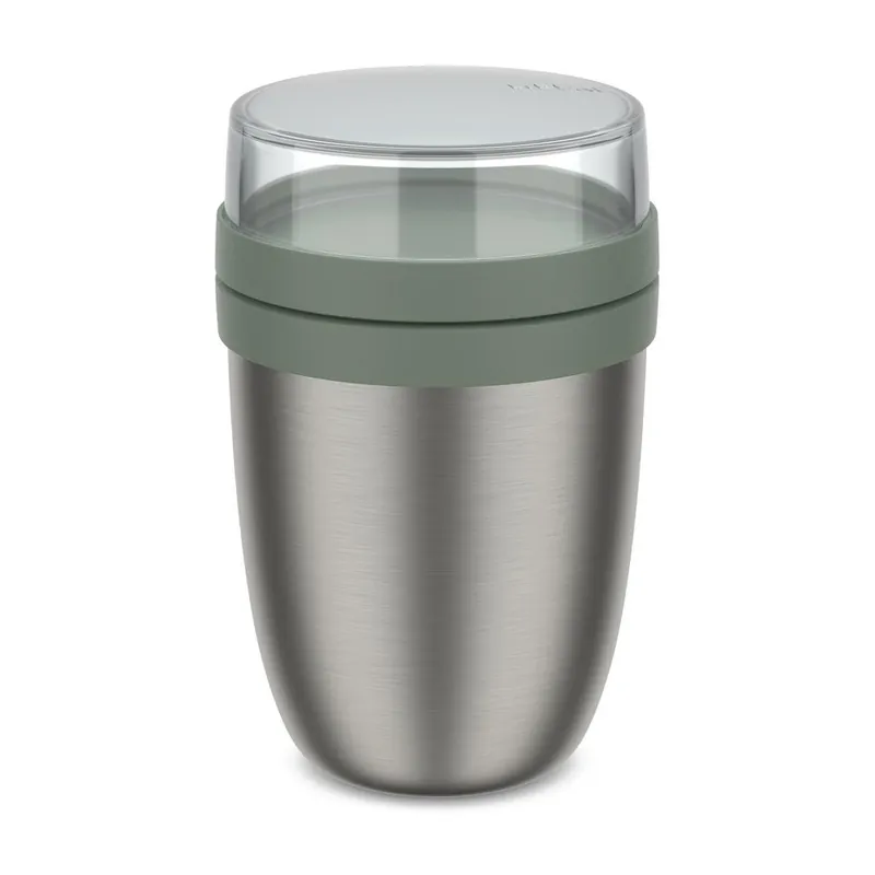 Wysoka jakość Termos na jedzenie ze stali nierdzewnej w kolorze srebra/szałwiowy 500 ml Ellipse – Mepal Bonami