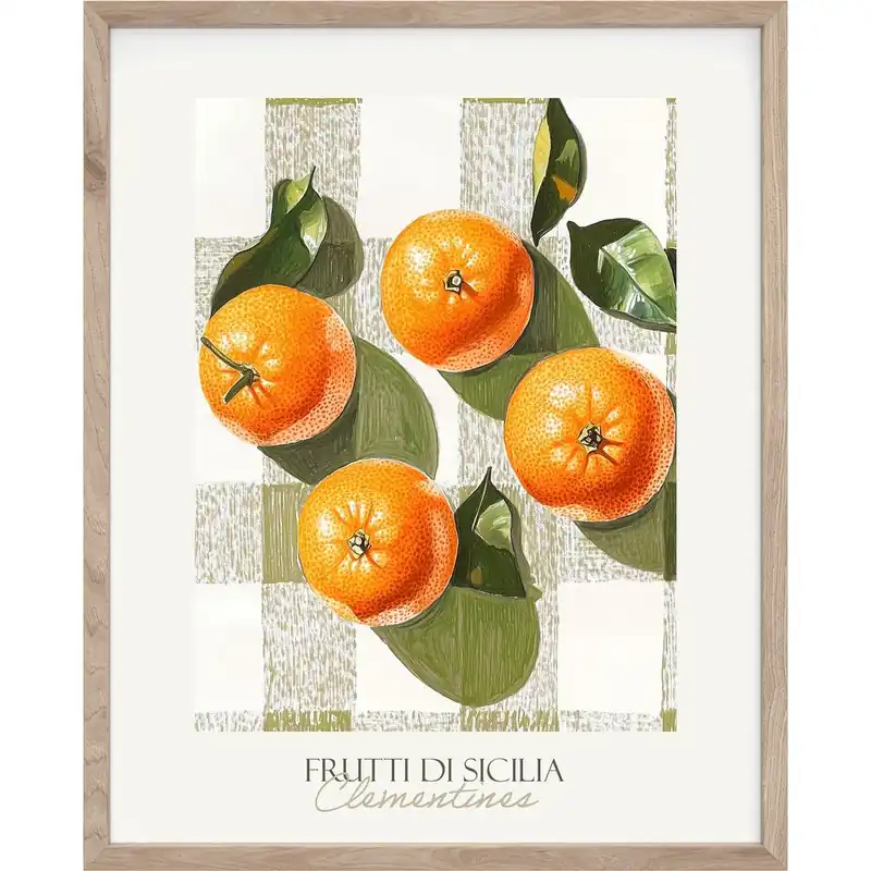 Dostępne od ręki Obraz drukowany z ramą w zestawie 40x50 cm Mandarines – Styler Bonami