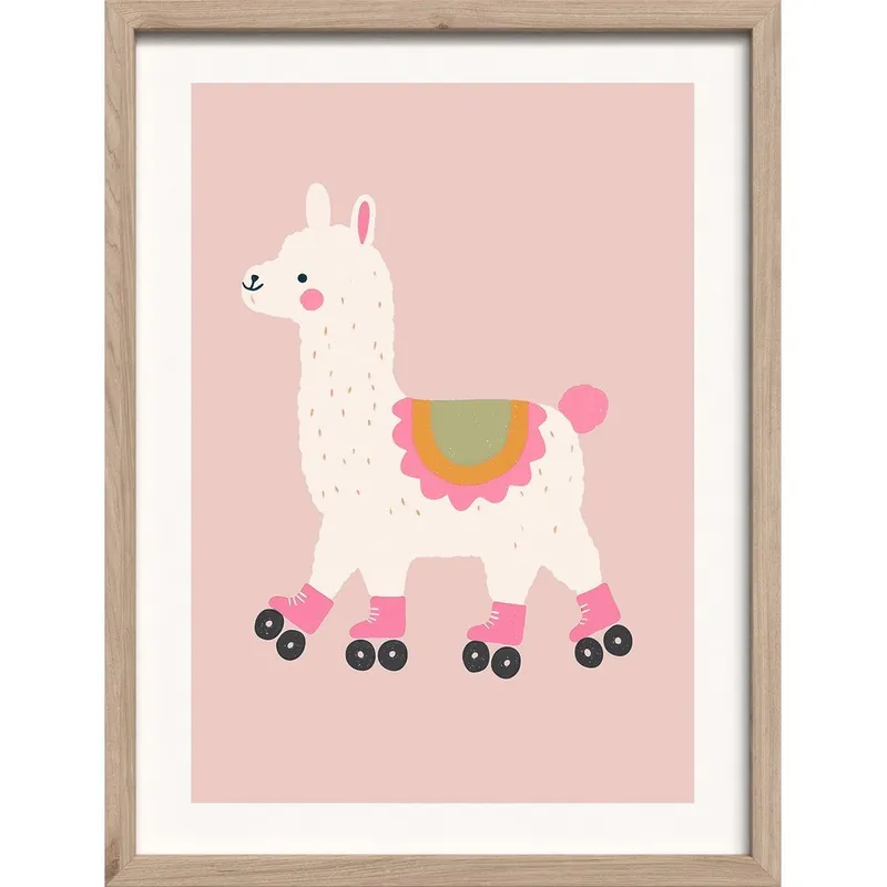 Darmowy zwrot Obrazek dziecięcy 30x40 cm Roller Llama – Styler Bonami