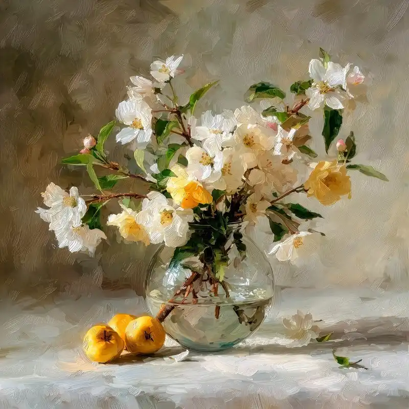 Promocja Obraz drukowany z ramą w zestawie 60x60 cm Apple Flowers – Styler Bonami