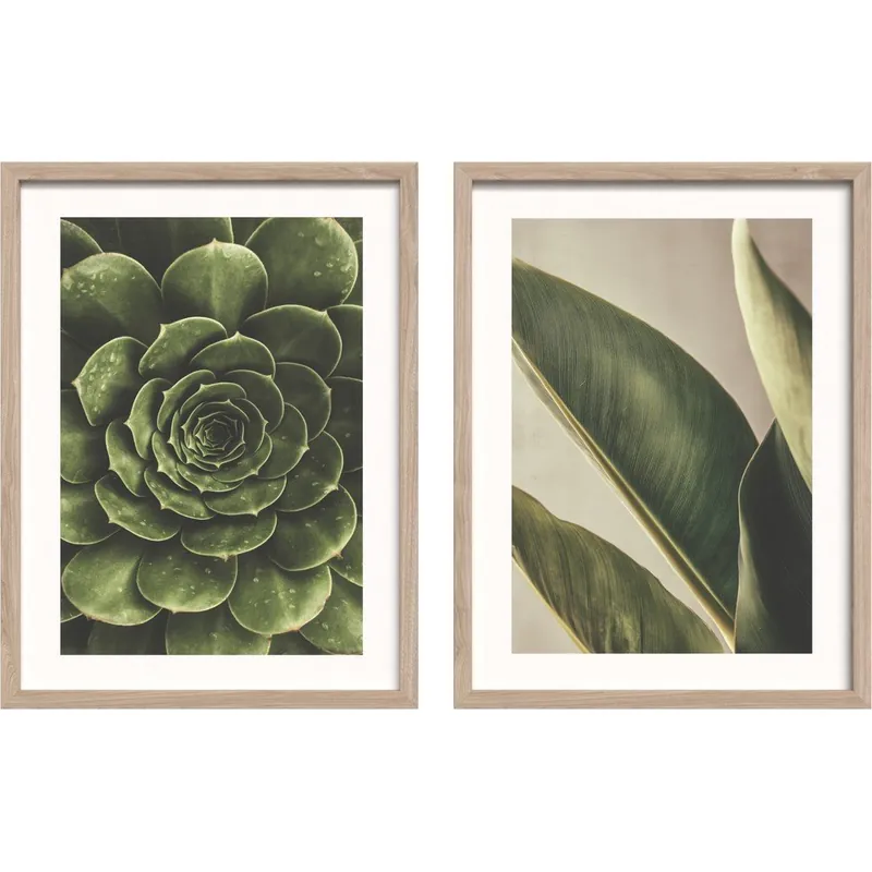 Promocja Obrazy zestaw 2 szt. drukowane z ramą w zestawie 30x40 cm Beauty Green – Styler Bonami