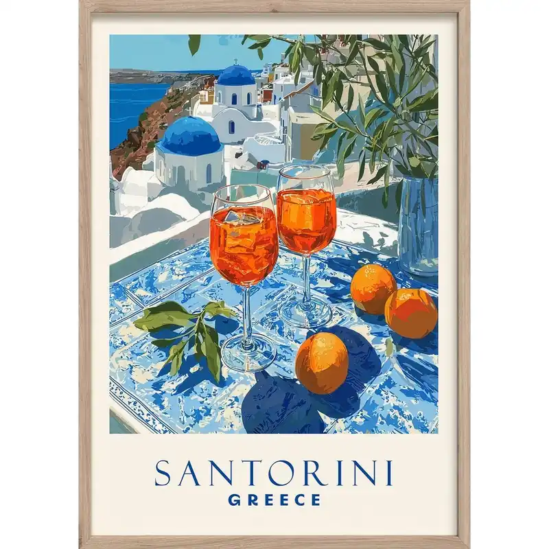 Wysoka jakość Obraz drukowany z ramą w zestawie 50x70 cm Santorini – Styler Bonami