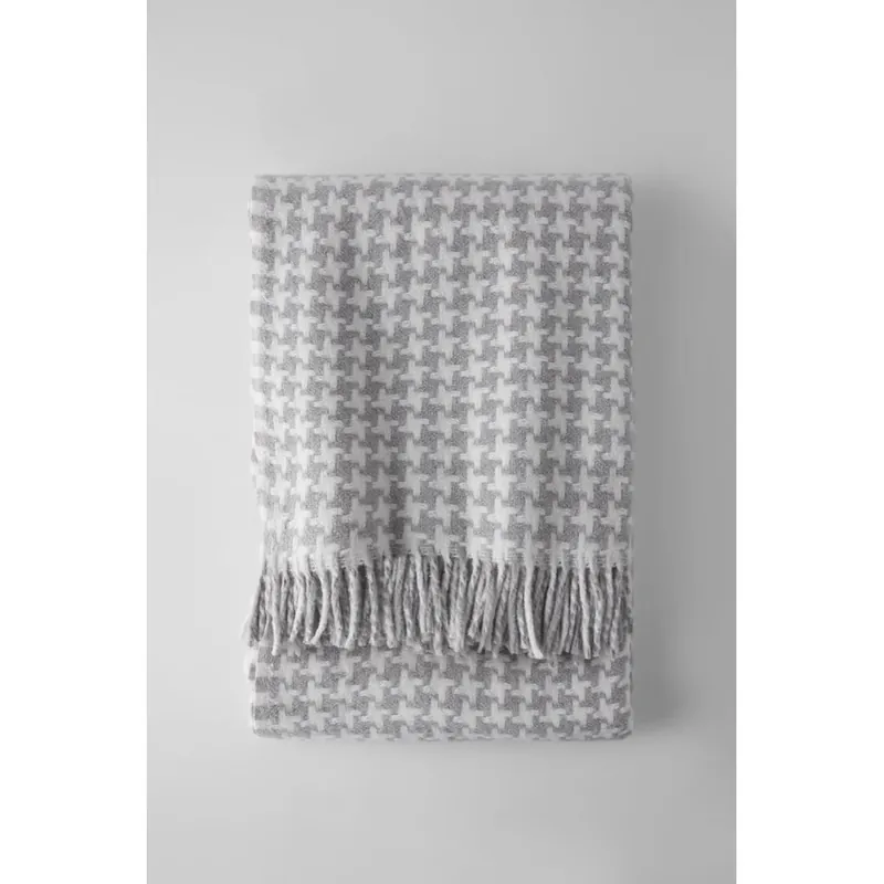 Jasnoszary pled w pepitkę Euromant Pearls, 140x180 cm Bonami Taniej