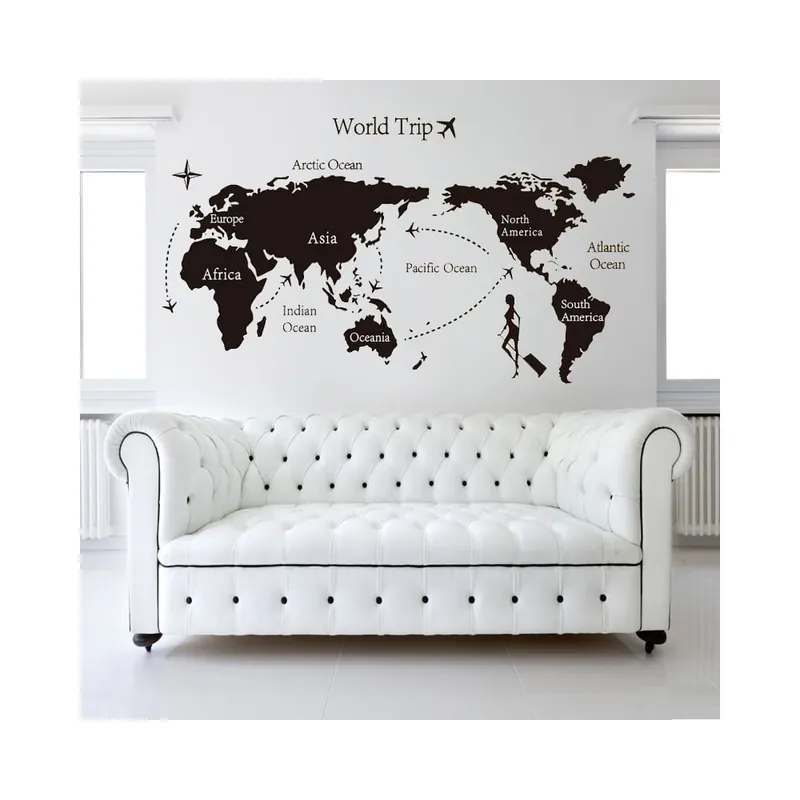 Naklejka ścienna World Trip, 90x60 cm Bonami Zniżka