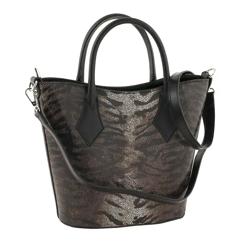 Wyjątkowa oferta Skórzana torebka Teggie Black Bonami