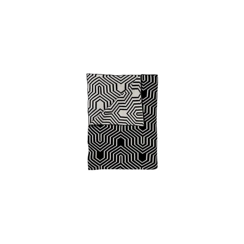 Szybka wysyłka Koc Graphic Black, 130x170 cm Bonami