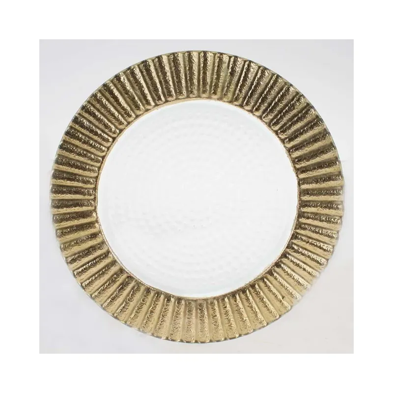 Bezpieczna płatność Zestaw szklanych talerzy Clear Gold, 20,5 cm, 2 szt. Bonami