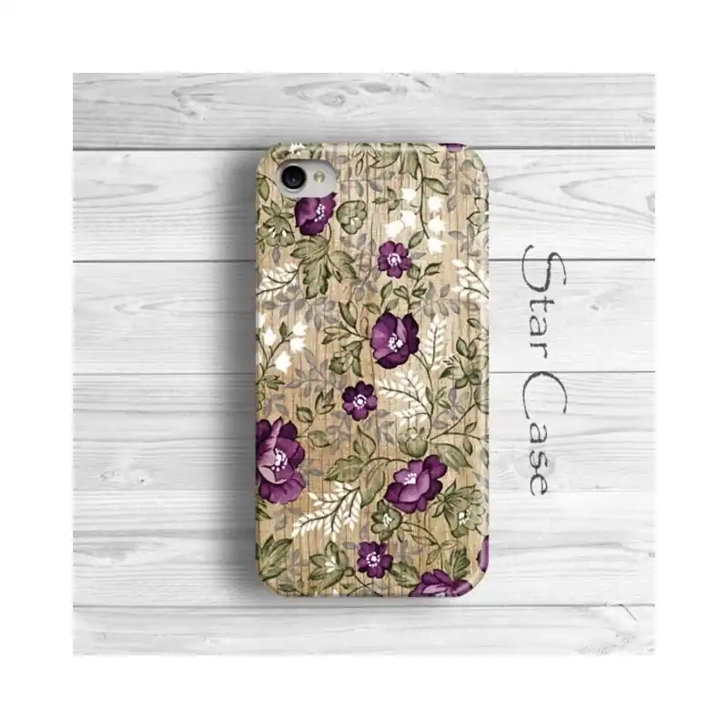 Super okazja Etui na iPhone 4/4S Wood Floral Purple Bonami