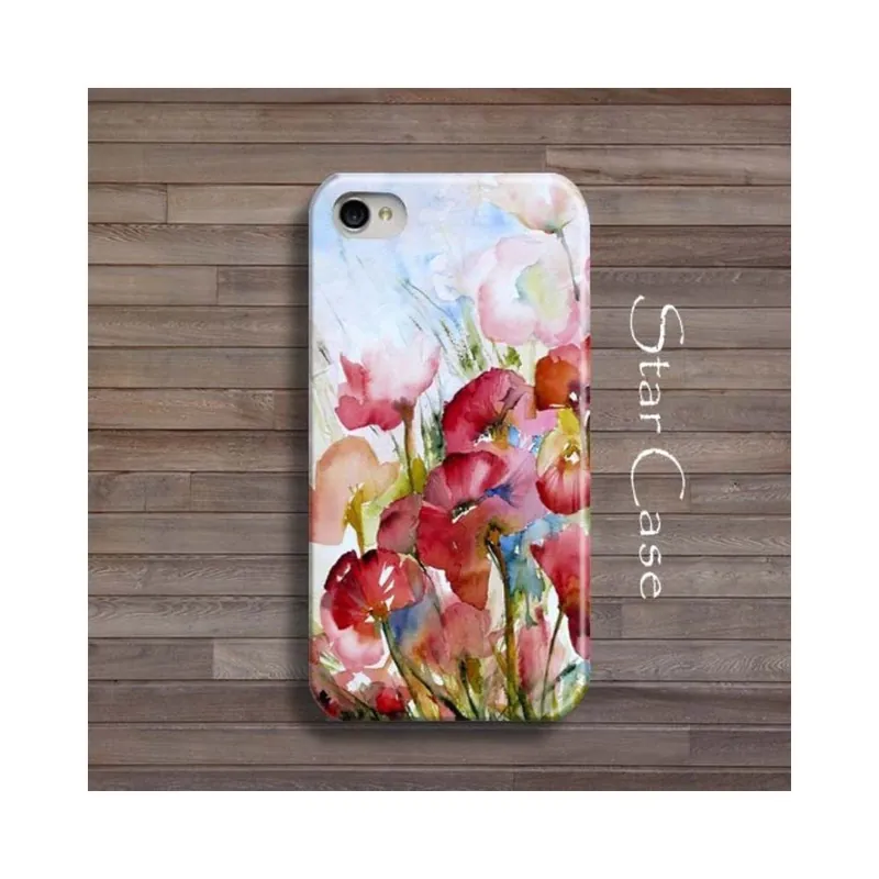 Dodaj do koszyka Etui na iPhone 4/4S Red Watercolor Bonami