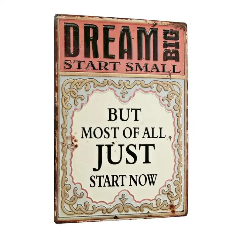 Nie przegap Tablica Dream big, start small, 26x35 cm Bonami
