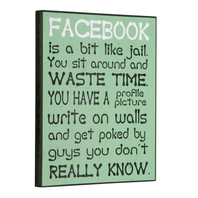 Tablica Facebook is a bit like, 30x25 cm Bonami Okazja