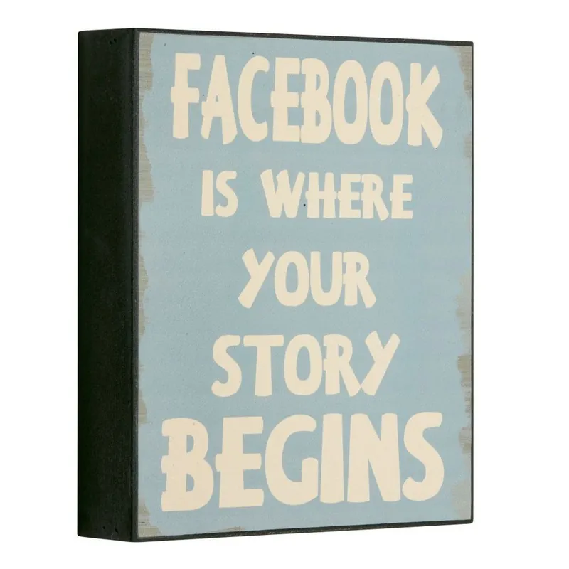 Tablica Facebook is where your, 25x21 cm Bonami Taniej