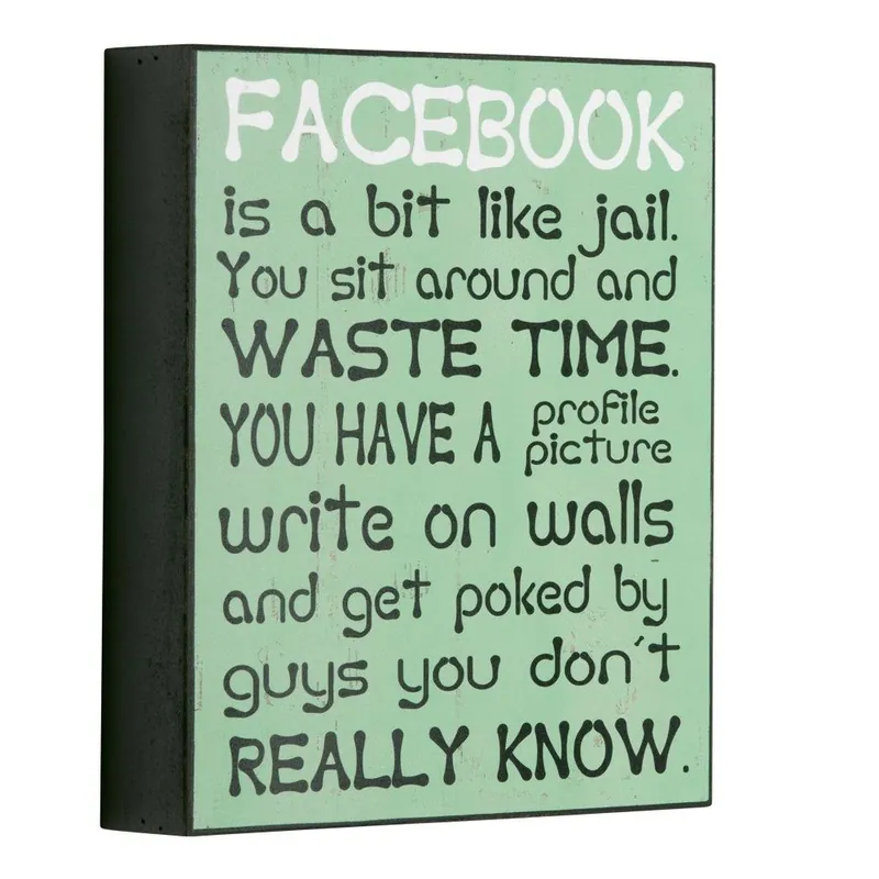 Promocja Tablica Facebook is a bit like, 25x21 cm Bonami
