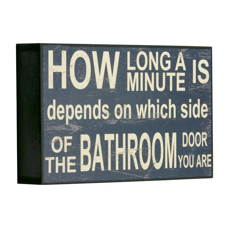 Tablica How long a minute is, 16x25x5 cm Bonami Oferta czasowa
