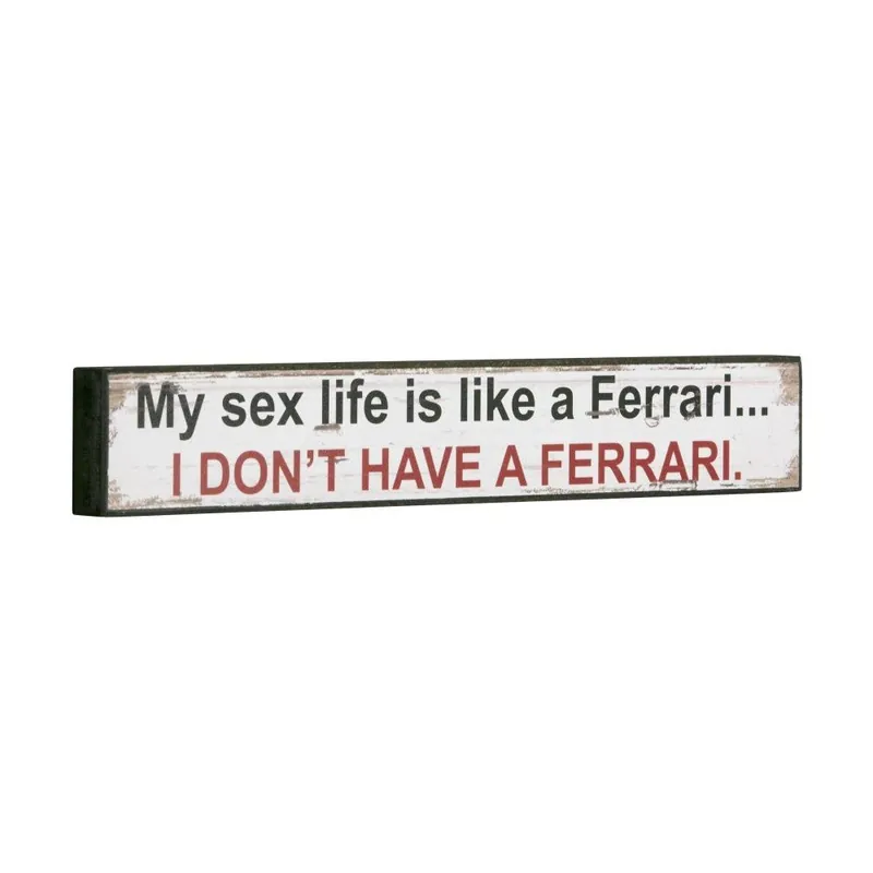 Darmowy zwrot Tablica My sex life is like Ferrari, 5x30 cm Bonami
