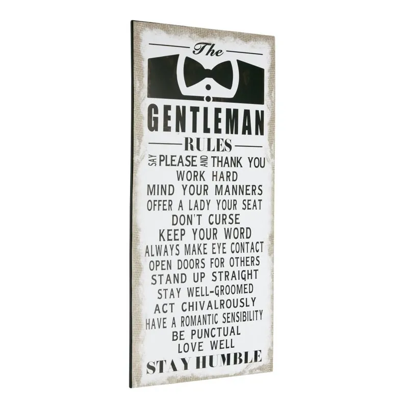 Tablica Gentleman rules, 60x30 cm Bonami Wyjątkowa oferta