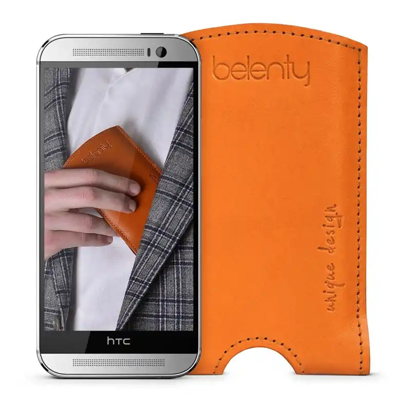 Nowy Skórzane etui na HTC One M8 Cognac Bonami