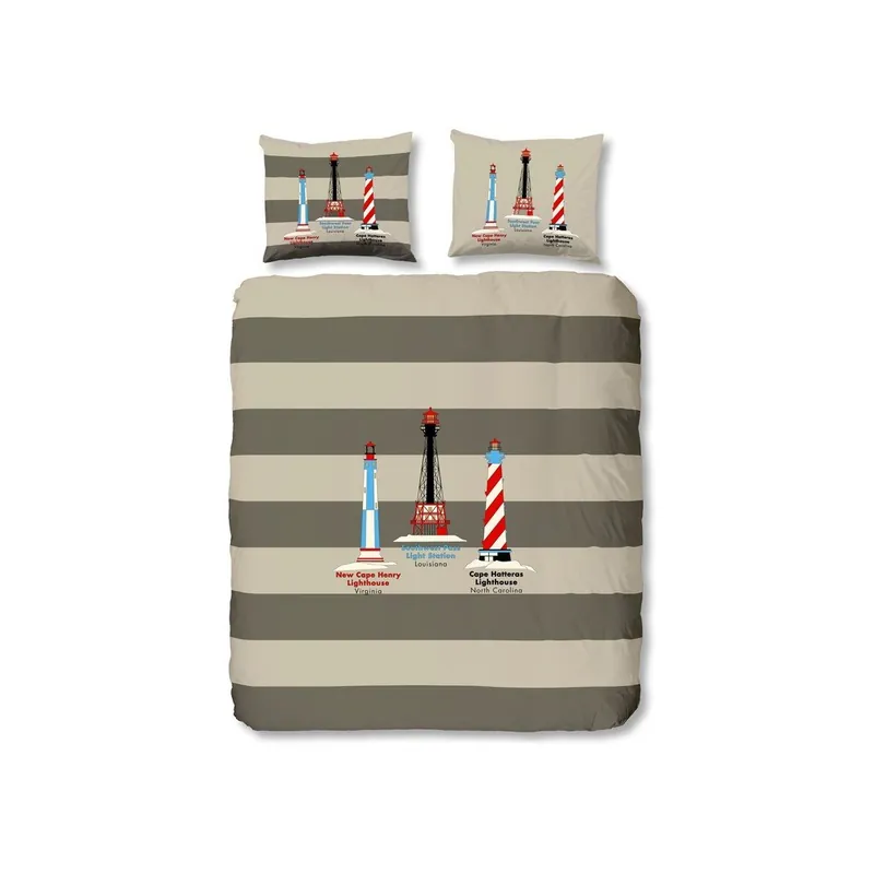 Cena promocyjna Pościel Lighthouses Grey, 240x220 cm Bonami